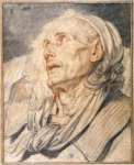 Greuze Jean-Baptiste Study for The Paralytic. Head of an Old Man - Hermitage